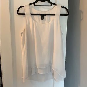 WHBM White Shell Tank Top, Small